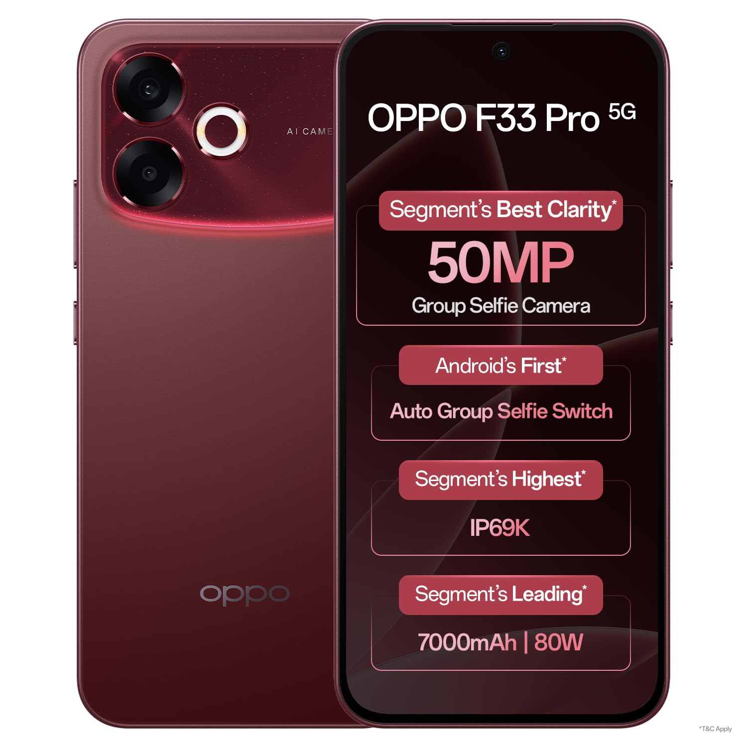 OPPO MOBILE F33 PRO 5G 8/128 PASSION RED